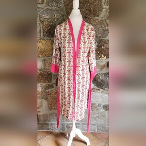 Belabumbum Women's 3/4 Sleeve Soft Thing Robe Floral Maternity Size L/XL